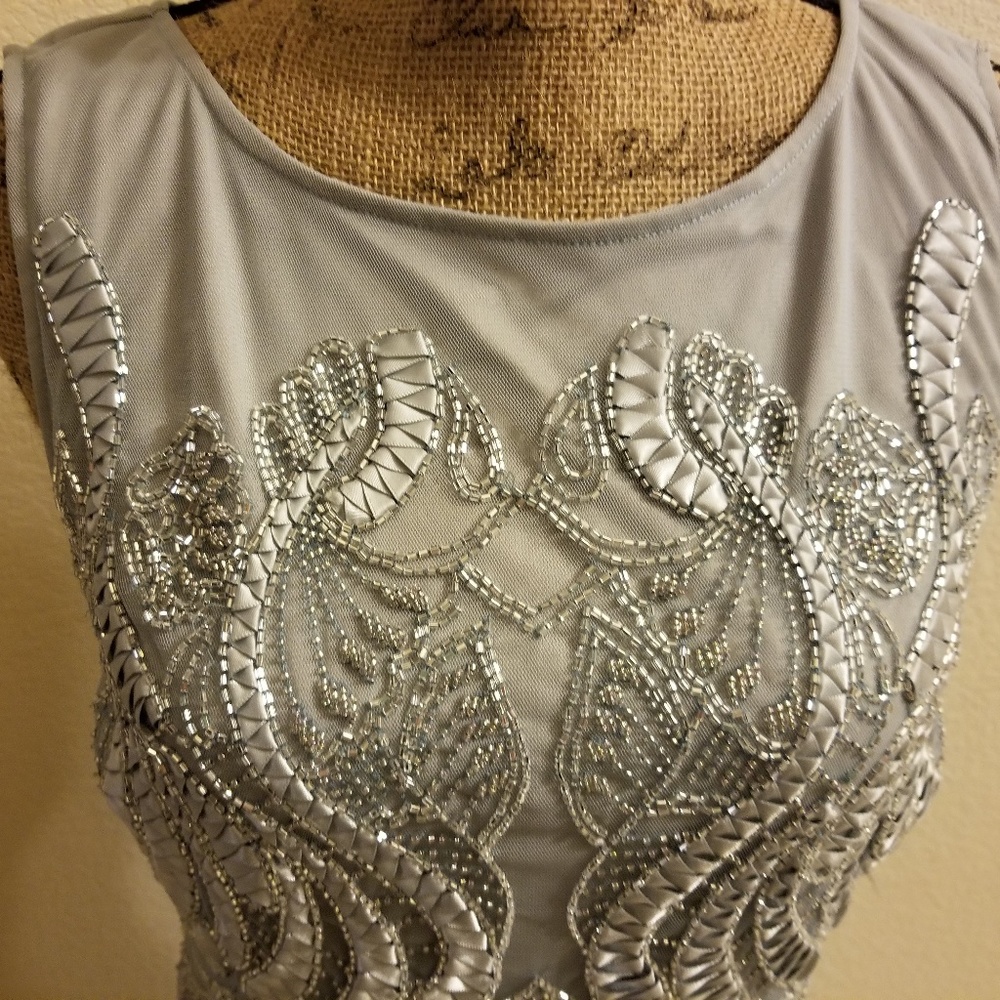 Adrianna Papell Beaded Sheath Dress - Picture 5 of 8